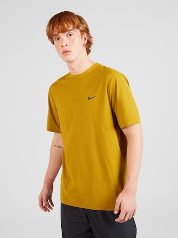 NIKE Performance shirt 'HYVERSE' in Yellow: front