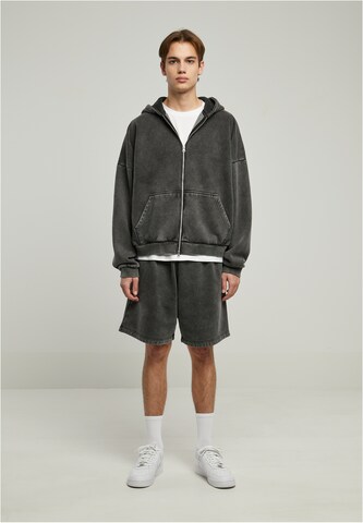 Urban Classics Zip-Up Hoodie in Black