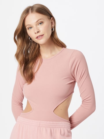 Fashion Union Shirt body 'GINNI' in Roze: voorkant