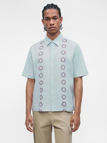 HOLLISTER Классический крой Рубашка в Синий