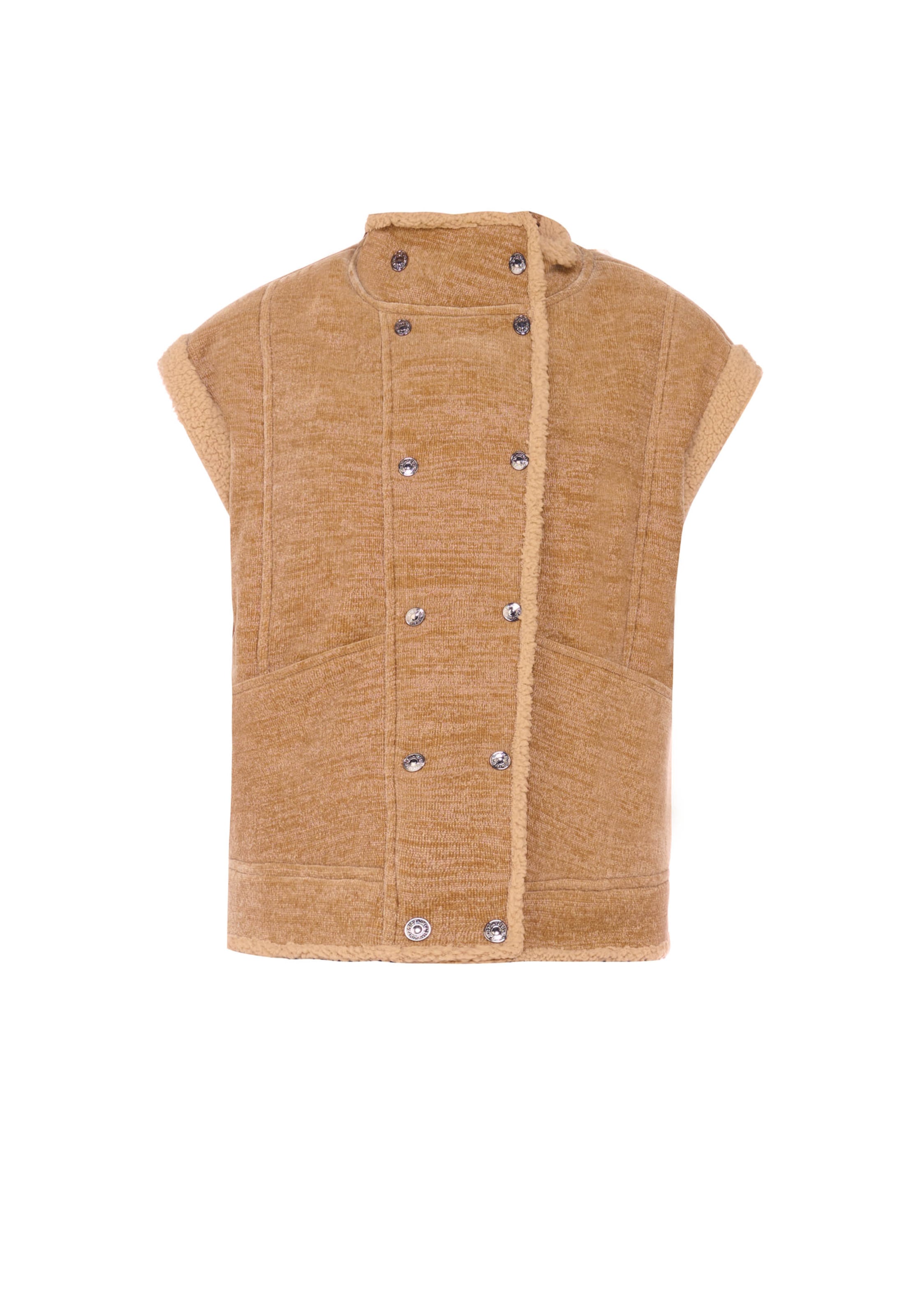 Gilet 'Fuji' Le Temps Des Cerises en beige : devant