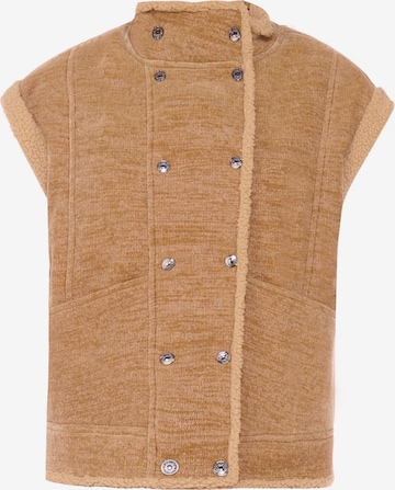 Gilet 'Fuji' Le Temps Des Cerises en beige : devant