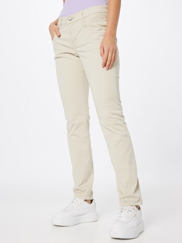 MAC - Slimfit Pantalón en beige: frente