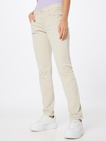 Coupe slim Pantalon MAC en beige : devant