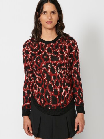 Pull-over KOROSHI en rouge : devant