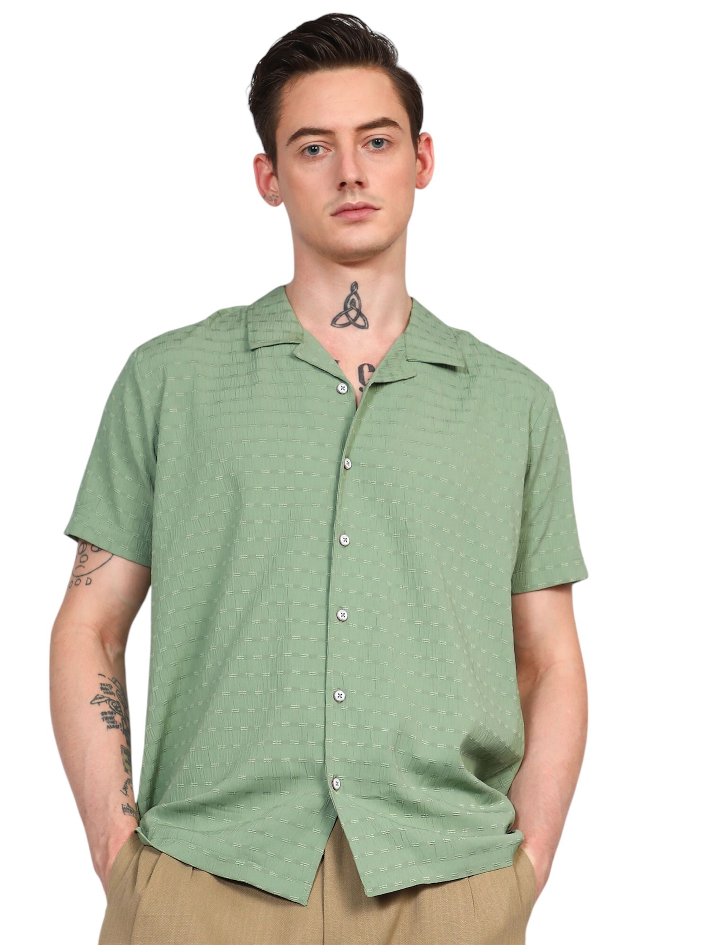 zaļš Campus Sutra Standarta piegriezums Krekls 'Tania': no priekšpuses