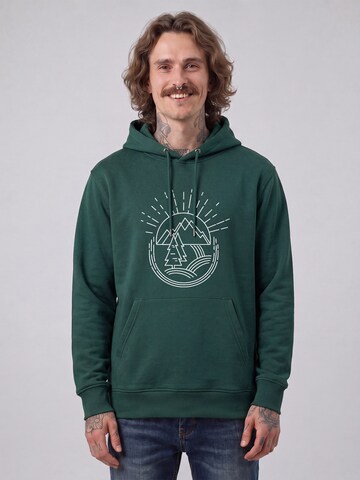 Felpa 'Natur Ist Schön' di Watapparel in verde: frontale