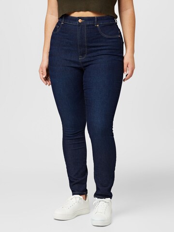ONLY Carmakoma Skinny Jeans 'Kila' i blå: forside