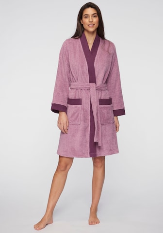 VIVANCE Bathrobe short 'Dreams' in Purple