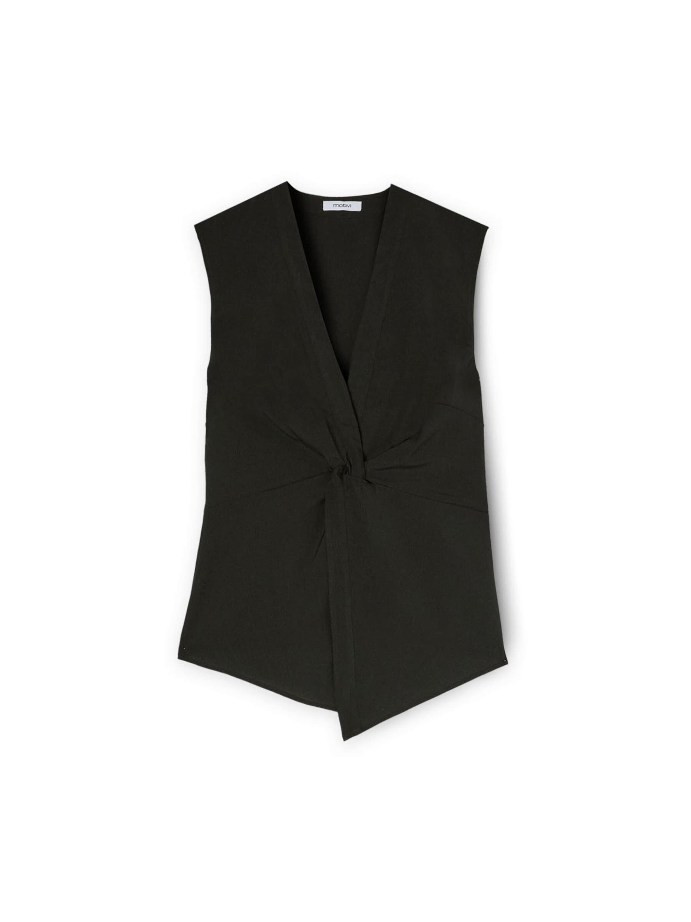 Chemisier MOTIVI en noir : devant