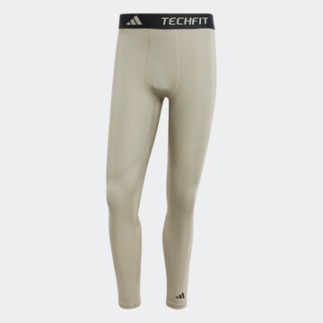 Skinny Pantalon de sport ADIDAS PERFORMANCE en vert : devant