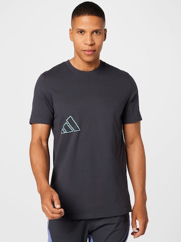 T-Shirt fonctionnel ADIDAS PERFORMANCE en noir : devant