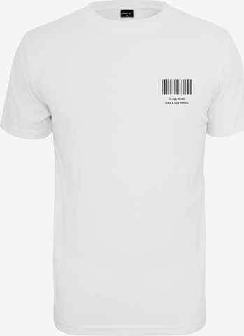 Mister Tee - Camisa 'Nice Person' em branco: frente