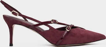 Estro Slingpumps '2408-9' in Rood: voorkant