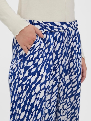 VERO MODA Wide leg Broek 'DAISY' in Blauw