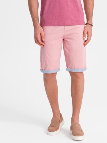 Ombre Regular Chino in Roze: voorkant