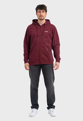Oldskull Zip-Up Hoodie 'Basic Osk Logo' in Red