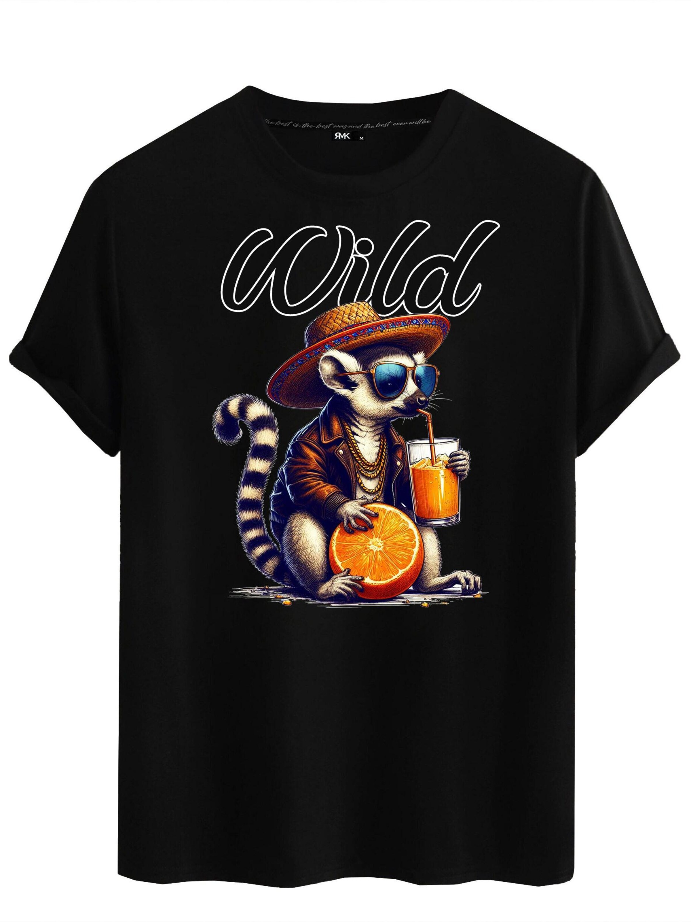 RMK Shirt '“Vintage Wild Orange”' in Schwarz: Vorderseite