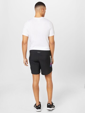 ADIDAS PERFORMANCE - Slimfit Calças de desporto 'Run Icons 3-Stripes' em preto