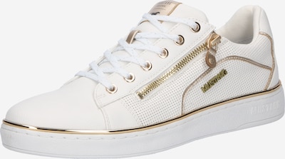 MUSTANG Sneaker low i guld / hvid, Produktvisning