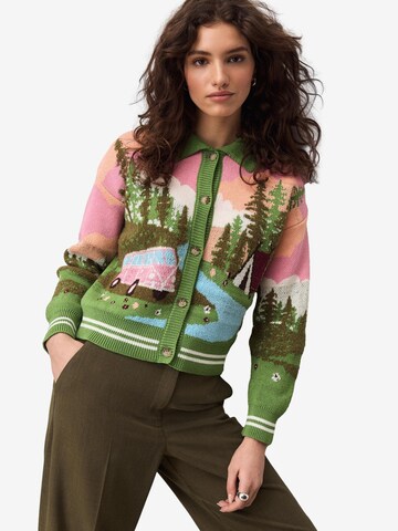 Cardigan Next en vert : devant