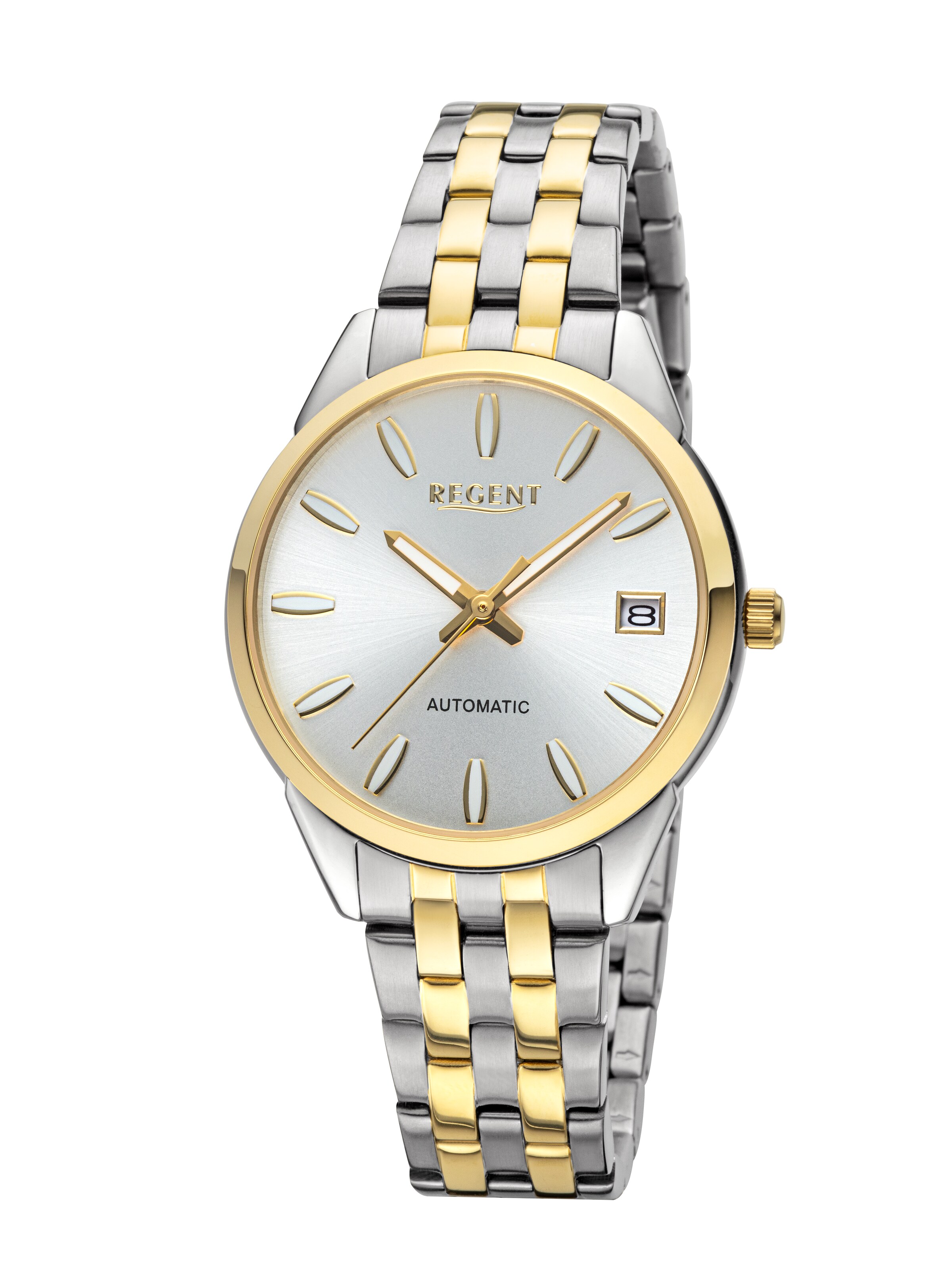 REGENT Analoguhr in Gold: Vorderseite