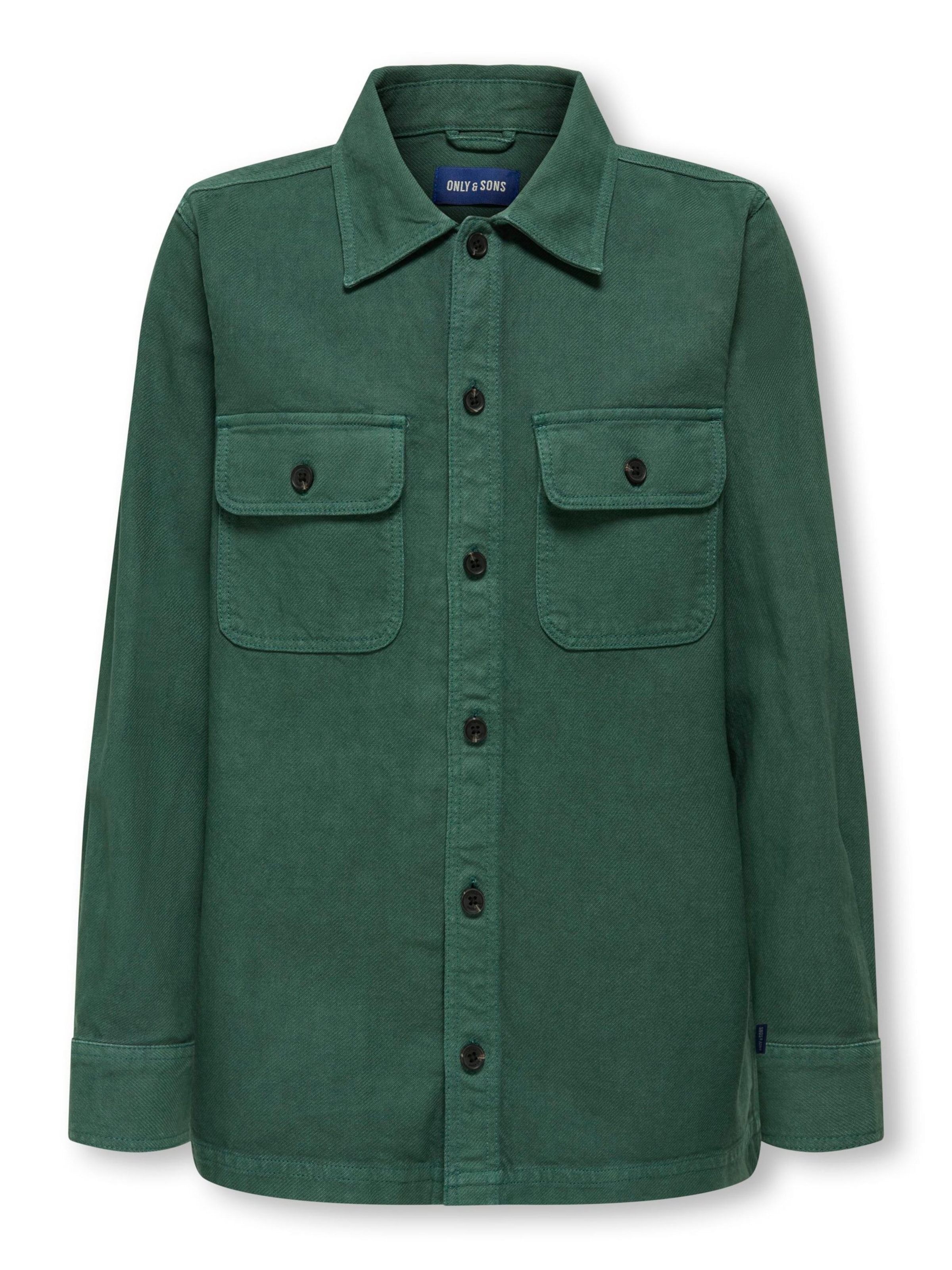 Only & Sons Junior Regular Fit Skjorte i grøn: forside