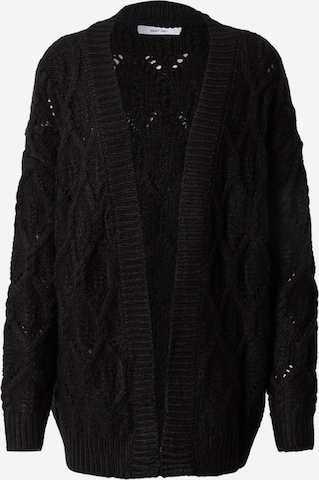 ABOUT YOU Knit Cardigan 'Goldie' in Black: front