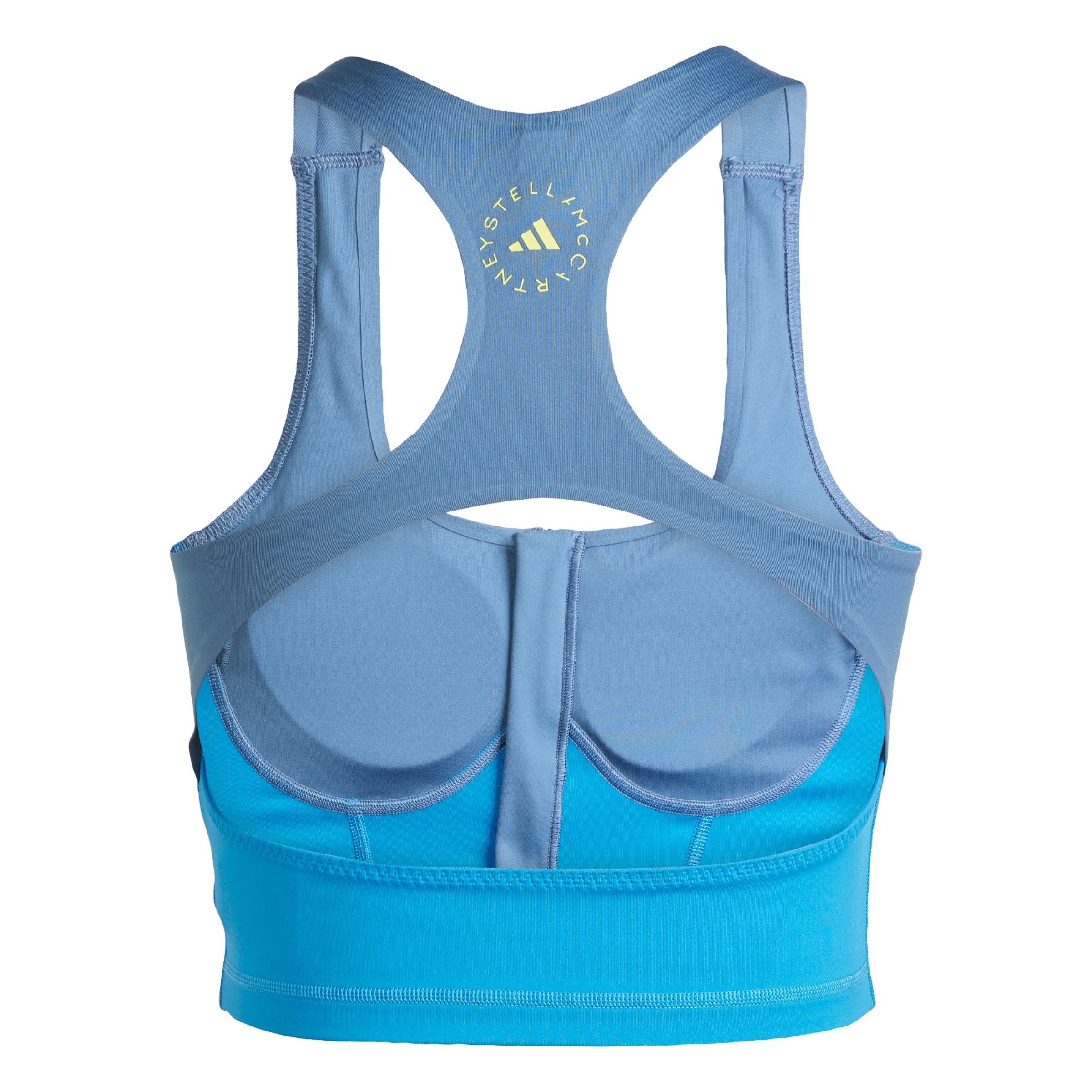 ADIDAS BY STELLA MCCARTNEY Sporditopp 'Two-Tone Zipped Crop', värv sinine
