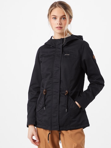 Parka mi-saison 'Lorca' ONLY en noir : devant