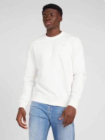 Sweat-shirt s.Oliver en blanc : devant