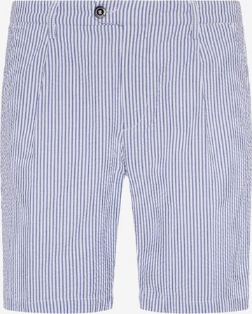 Boggi Milano Regular Pleat-Front Pants in Blue: front