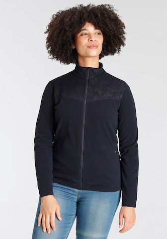 Maier Sports Athletic Fleece Jacket in Blue: front