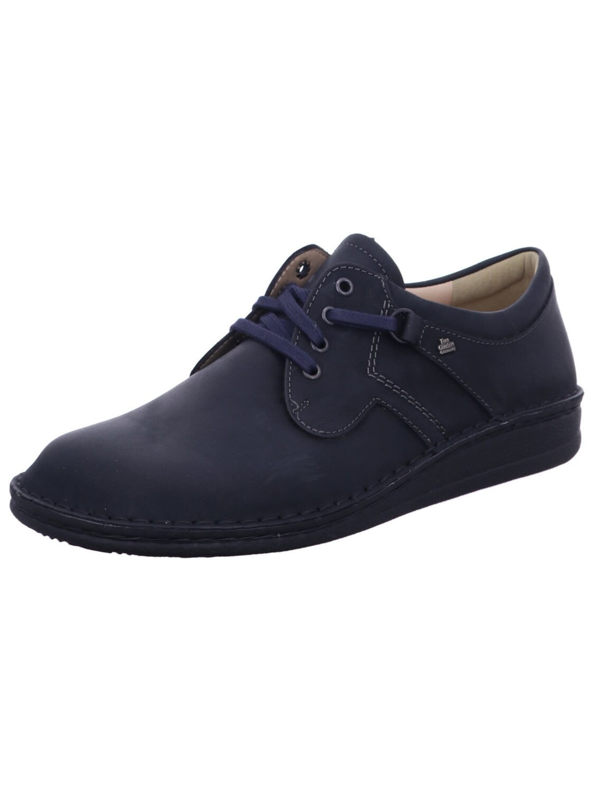 Finn Comfort - Zapatos con cordón 'Schnürschuh Herren 01000 322046 Echtleder in schwarz' en azul: frente