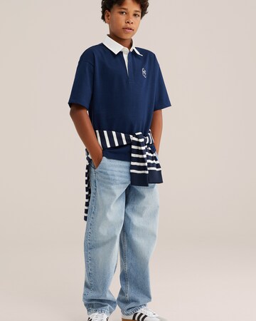 WE Fashion Μπλουζάκι 'Jongens' σε μπλε