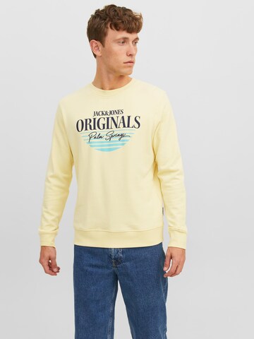 Sweat-shirt 'PALMA' JACK & JONES en jaune : devant