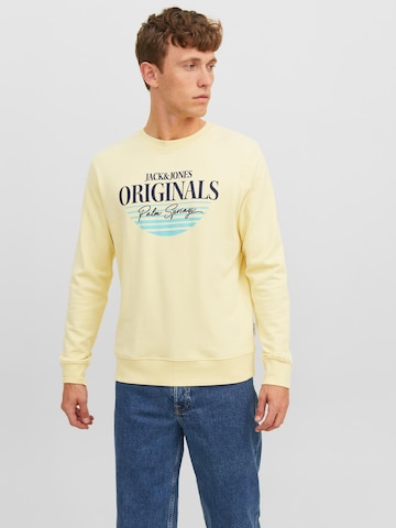 Sweat-shirt 'PALMA' JACK & JONES en jaune : devant