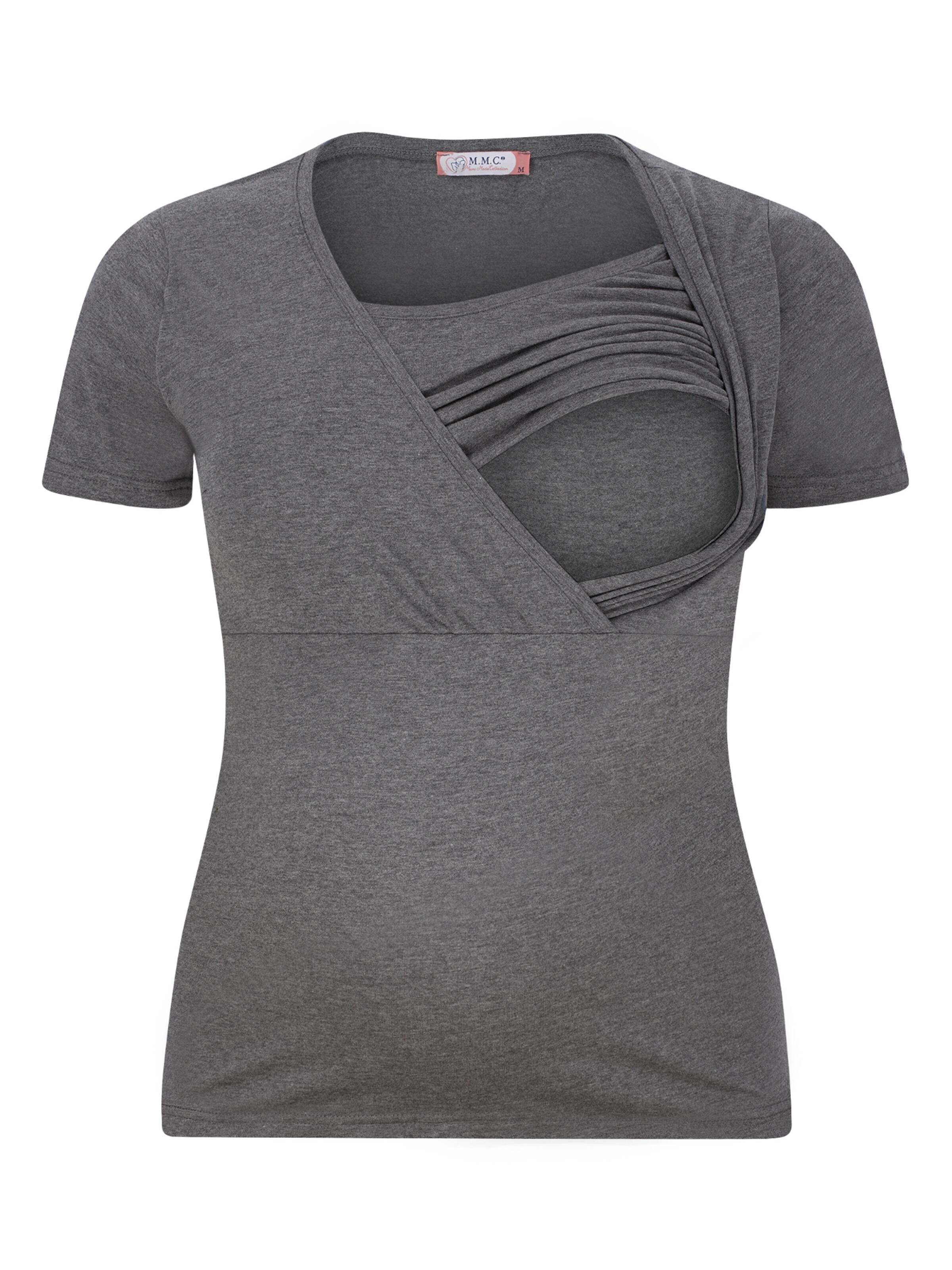M.M.C. Shirt 'Stillshirt Umstandsmode' in Grey