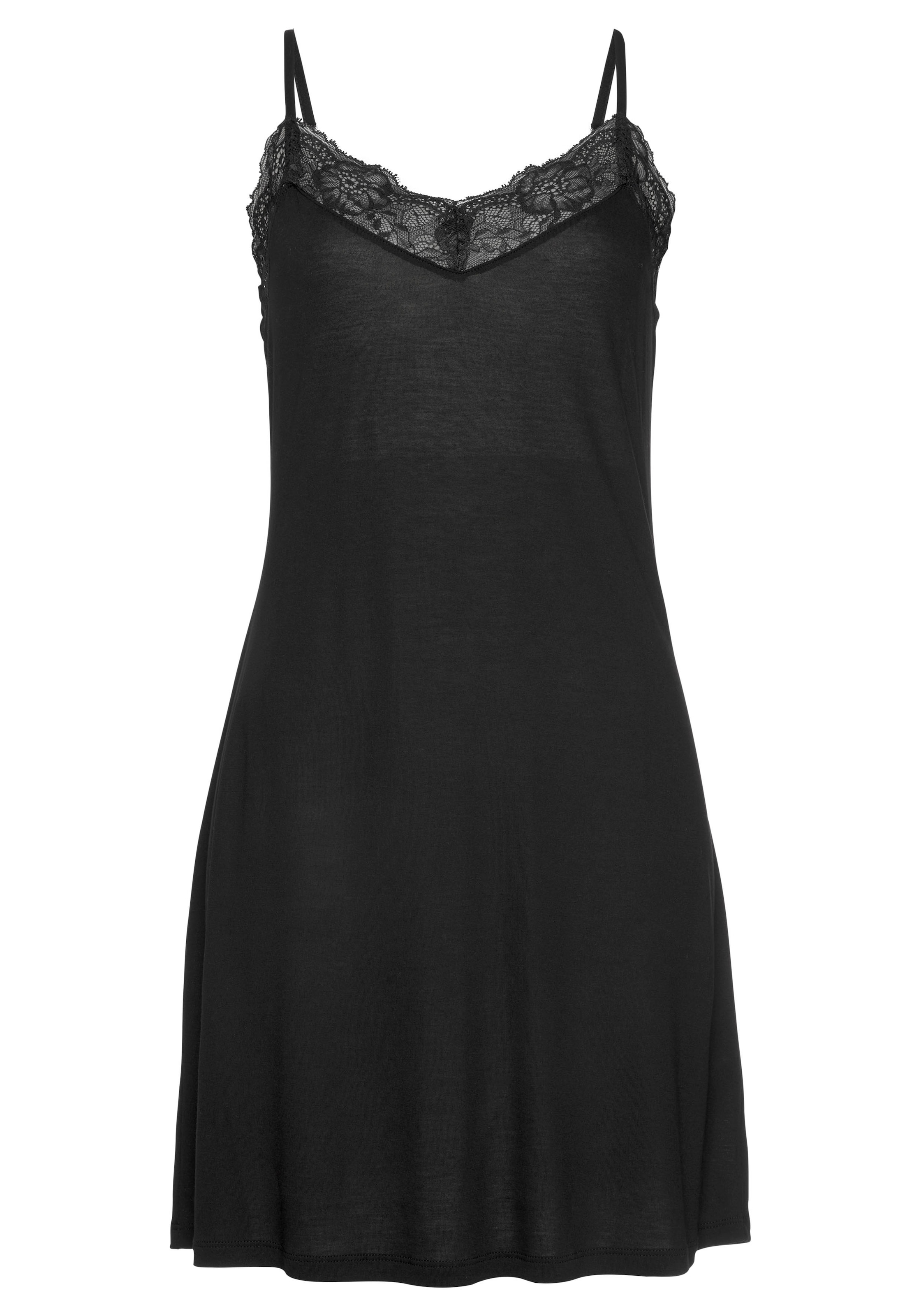 LASCANA Koszula nocna w kolorze czarny: przód