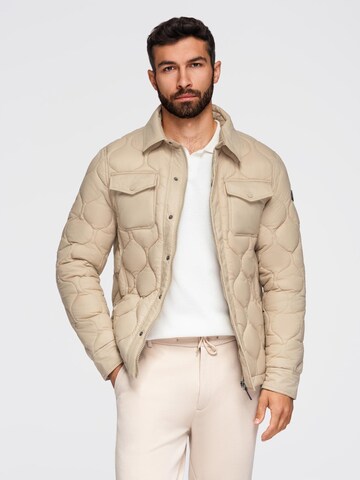 Veste mi-saison Ombre en beige : devant