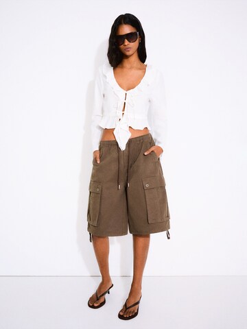 Chemisier Bershka en blanc