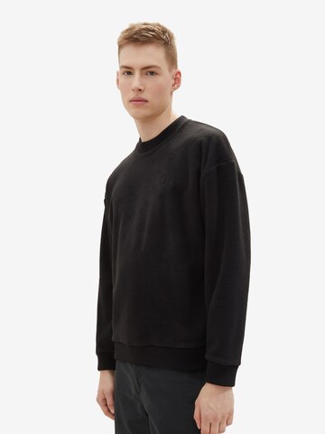 TOM TAILOR DENIM Sweatshirt in Black: front