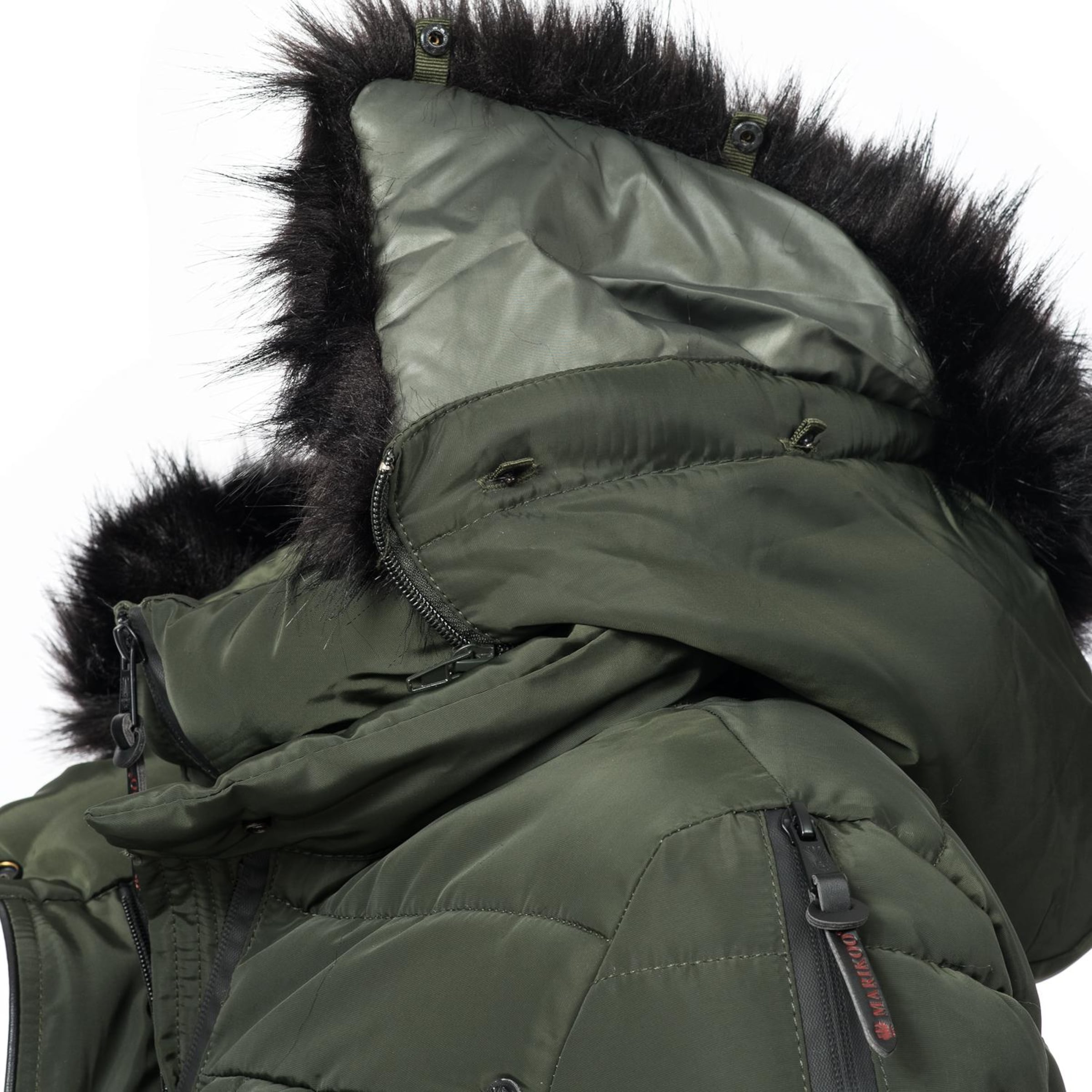 MARIKOO Χειμερινό παλτό 'Moonshine' σε πράσινο