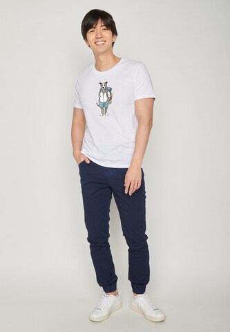 GREENBOMB Shirt 'Animal Dog Traveller' in White