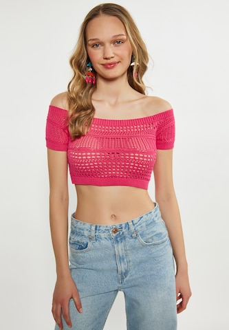 MYMO Top in Pink: front
