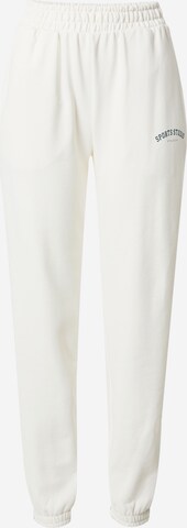 Athlecia - Tapered Pantalón deportivo en blanco: frente