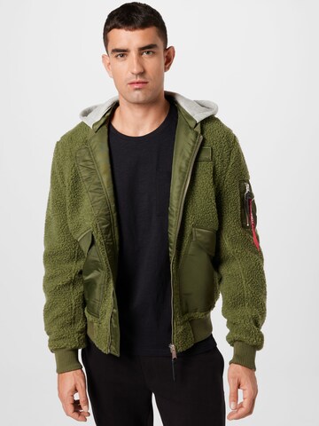 ALPHA INDUSTRIES Tussenjas in Groen: voorkant
