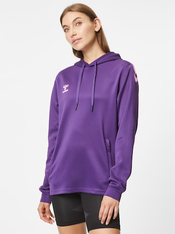 Hummel Athletic Sweatshirt 'Poly' in Purple: front