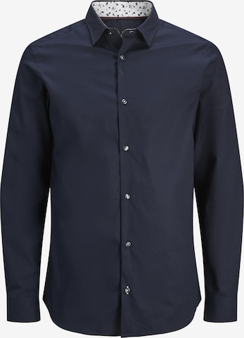 Chemise 'JPRBLALeeds' JACK & JONES en bleu : devant