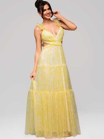 Ombre Abendkleid in Gelb